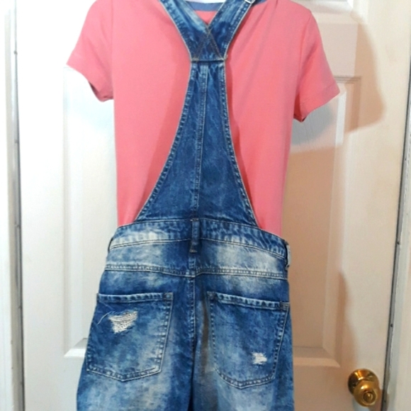Garage distressed overall shorts - Picture 6 of 16